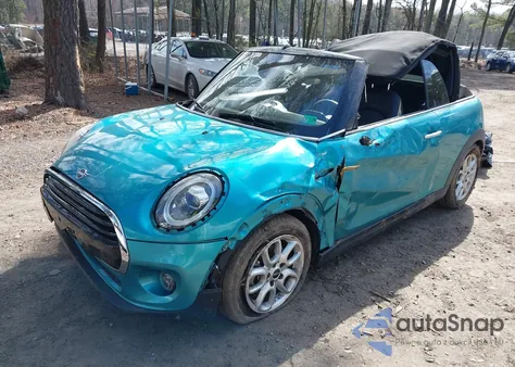 2021 Mini Convertible Cooper z USA, uszkodzony, nr VIN WMWWJ3C08M3M15606